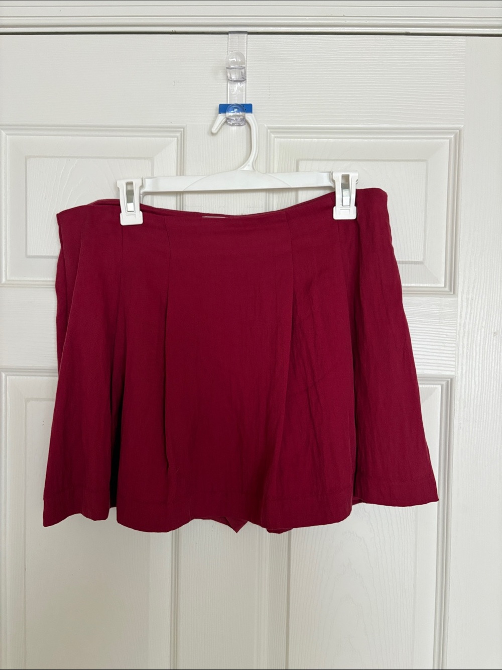 A New Day Burgundy Pleated Skort